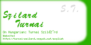 szilard turnai business card